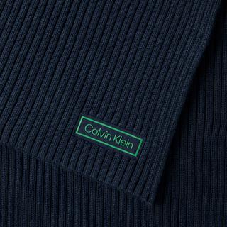 Calvin Klein Patch Chunky Rib Cotton Sciarpa  