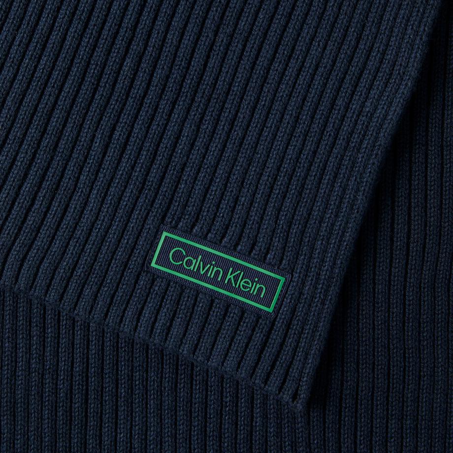 Calvin Klein Patch Chunky Rib Cotton Schal  