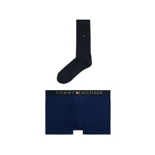 TOMMY HILFIGER Trunk Print & Sock Set Gold WB Multipack Hipster  