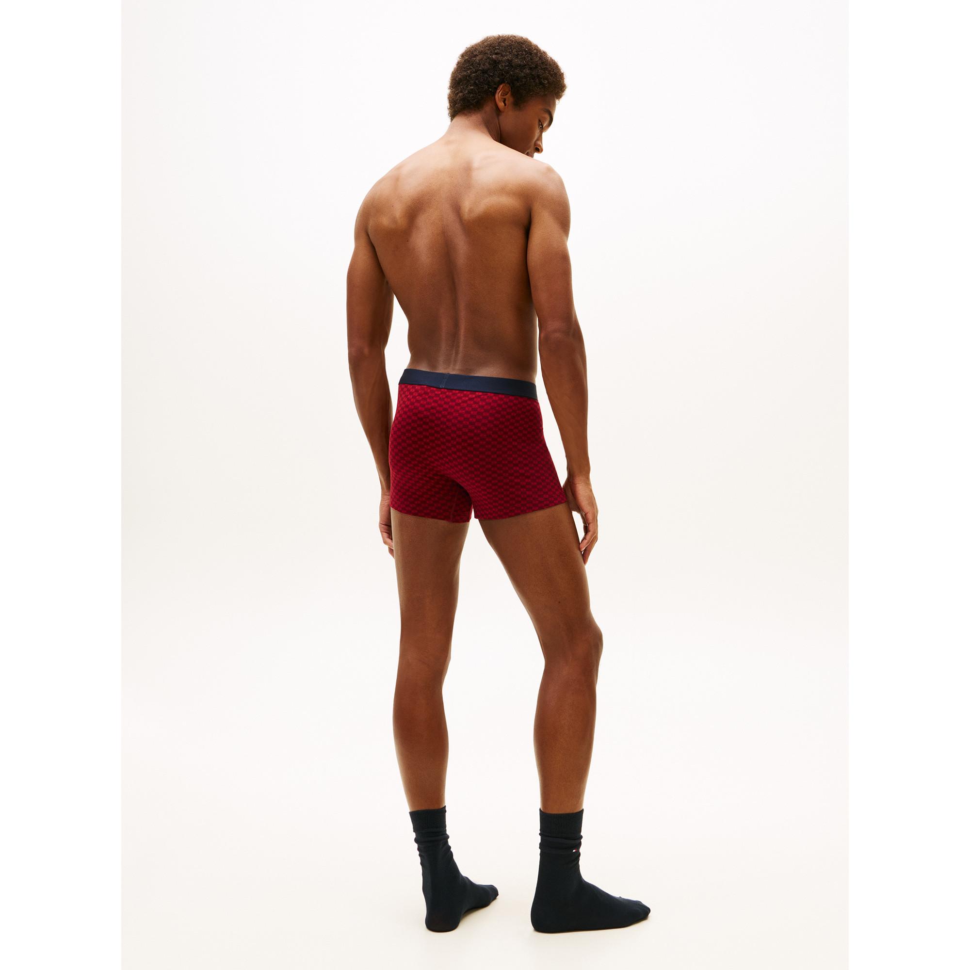 TOMMY HILFIGER Trunk Print & Sock Set Gold WB Multipack Hipster  