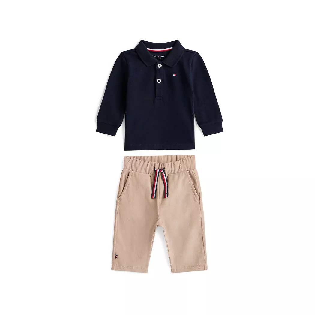 Tommy Hilfiger - Set: T-Shirt und Hose, 62, Braun