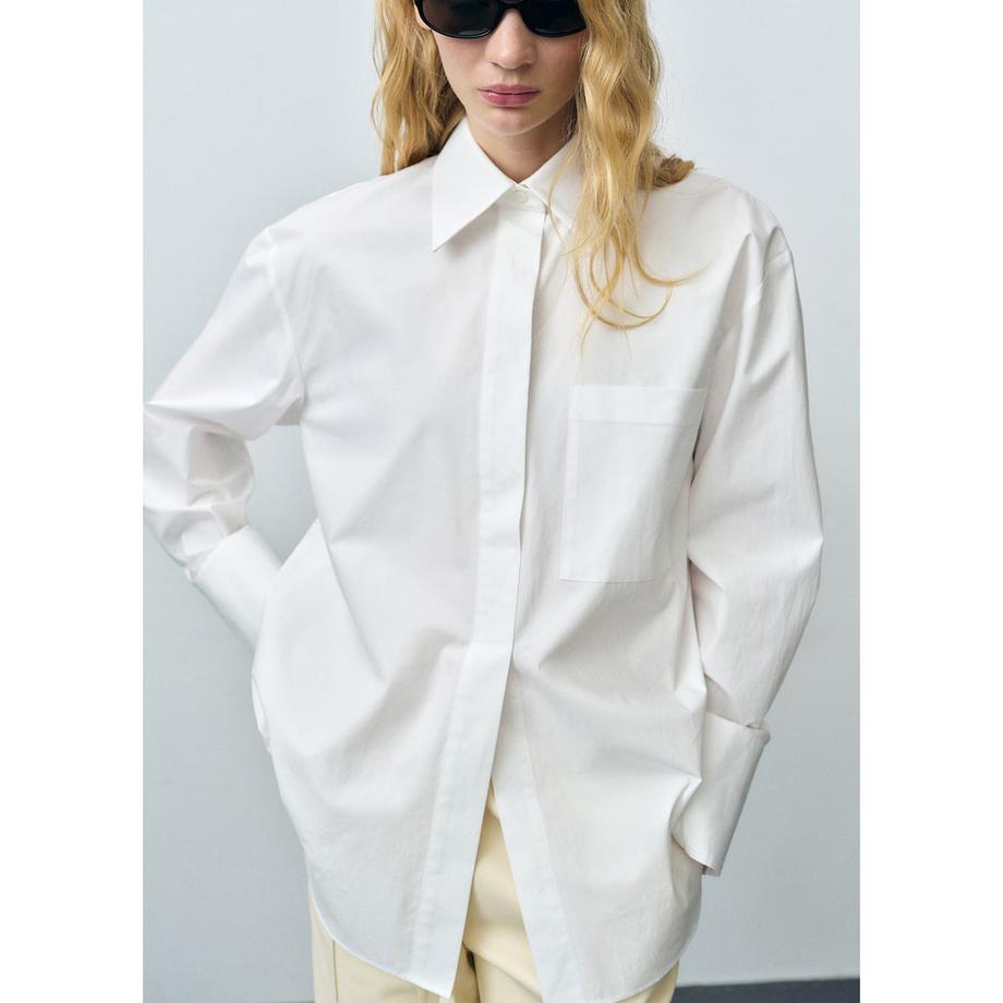 MANGO CROCCE Chemisier Oversize Manches Longues  