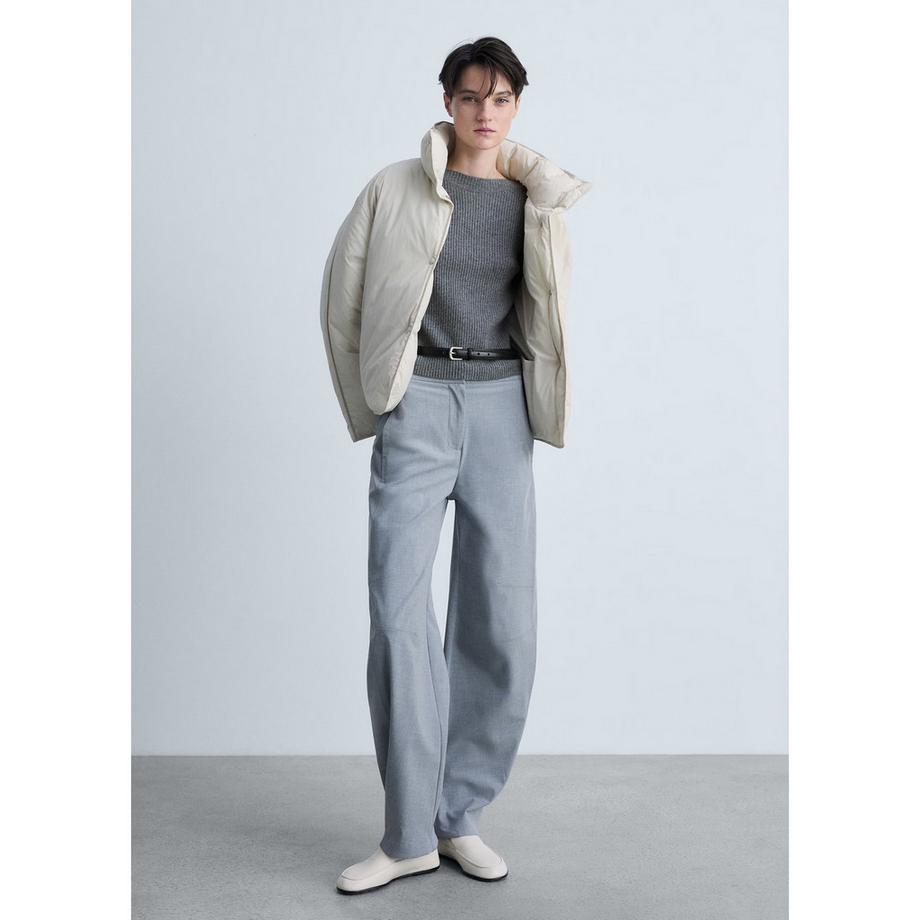 MANGO Brule Pull Fin Tricot Côtelé  