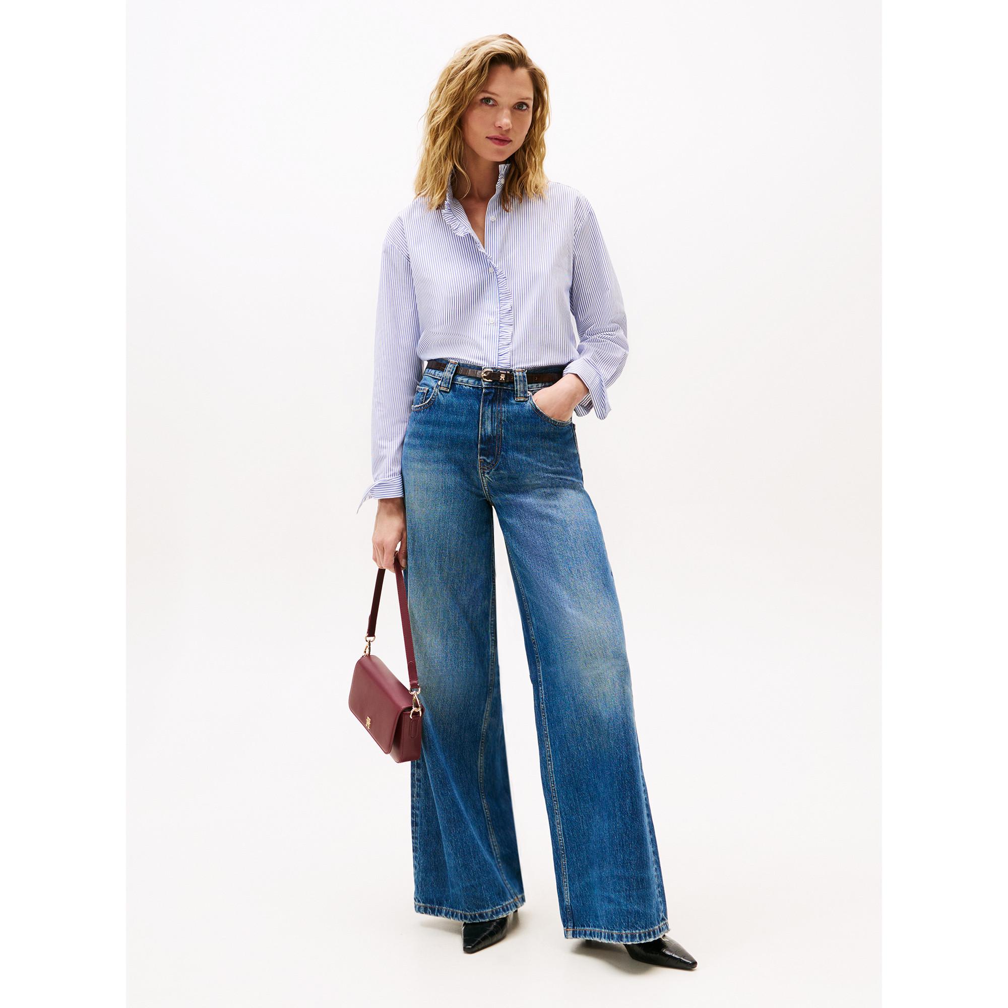 TOMMY HILFIGER Popeline Rüschenbluse  