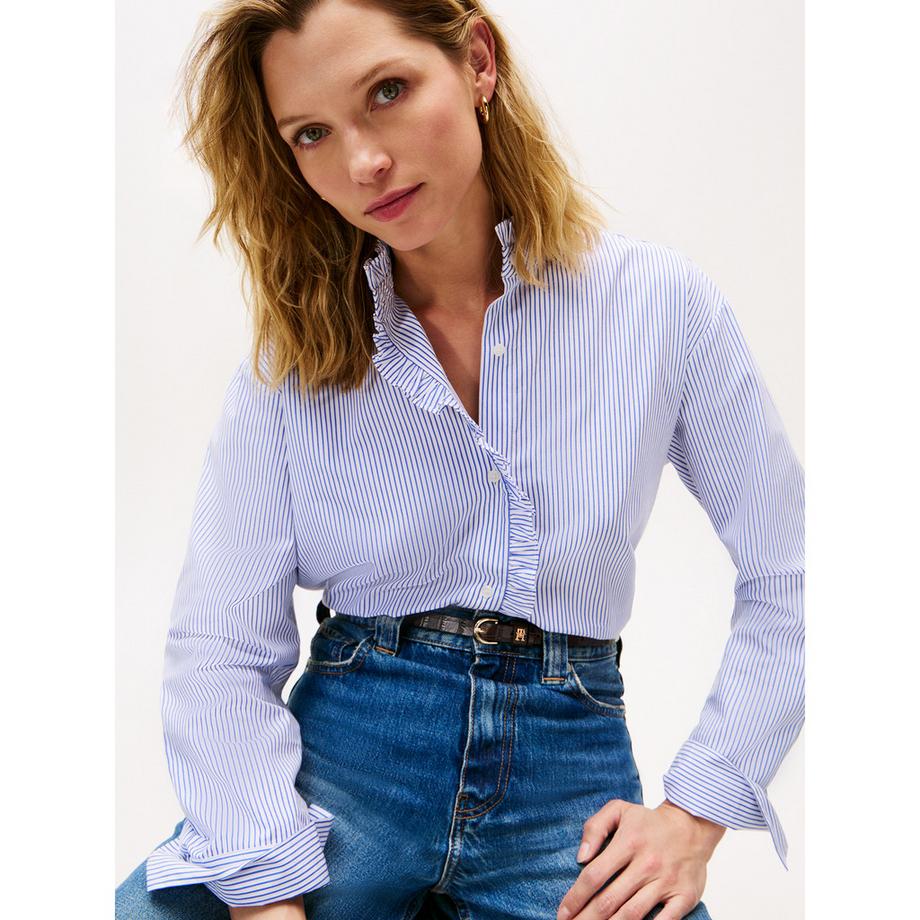 TOMMY HILFIGER Popeline Rüschenbluse  