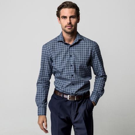 pierre cardin Camicia Uomo Maniche Lunghe Collo Kent  