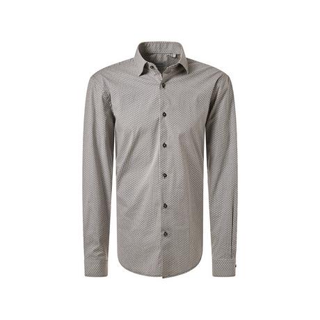 pierre cardin Chemise à Manches Longues Slim Fit Motif  