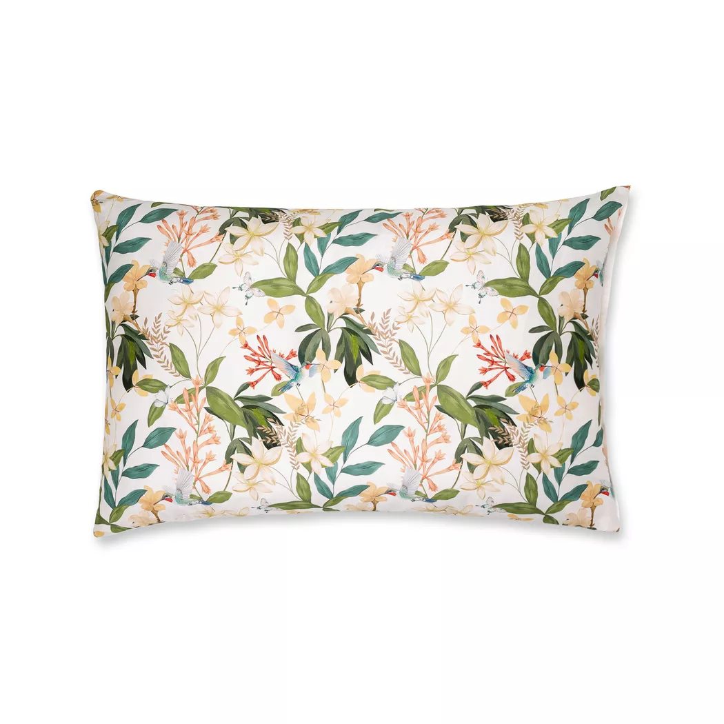 Manor - Kissenbezug, Calliope Kissenbezug mit Blumenmuster, 65 x 65 cm, Weiss
