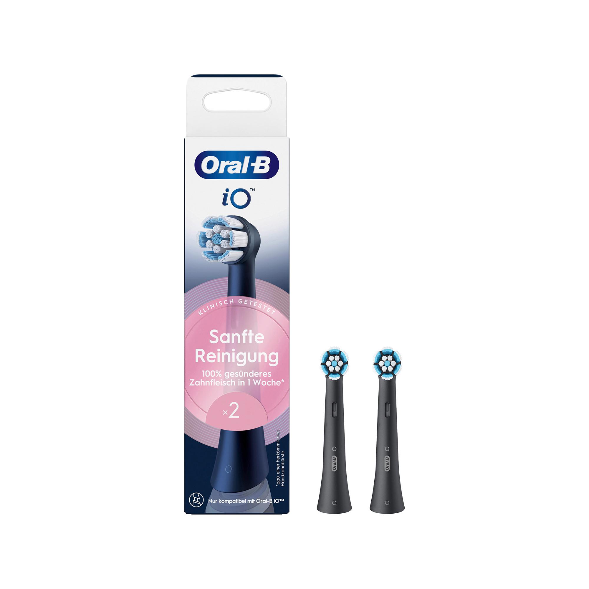 Oral-B Oral-B Testine di ricambio iO Sanfte Reinigung Black 2er 