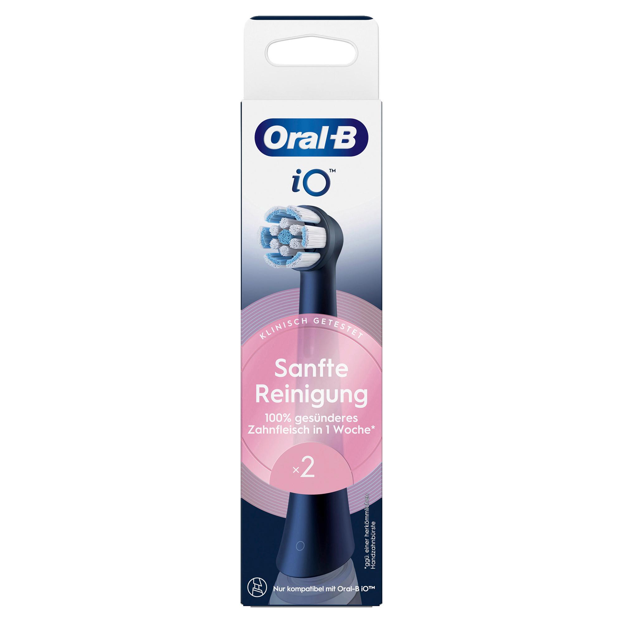 Oral-B Oral-B Testine di ricambio iO Sanfte Reinigung Black 2er 