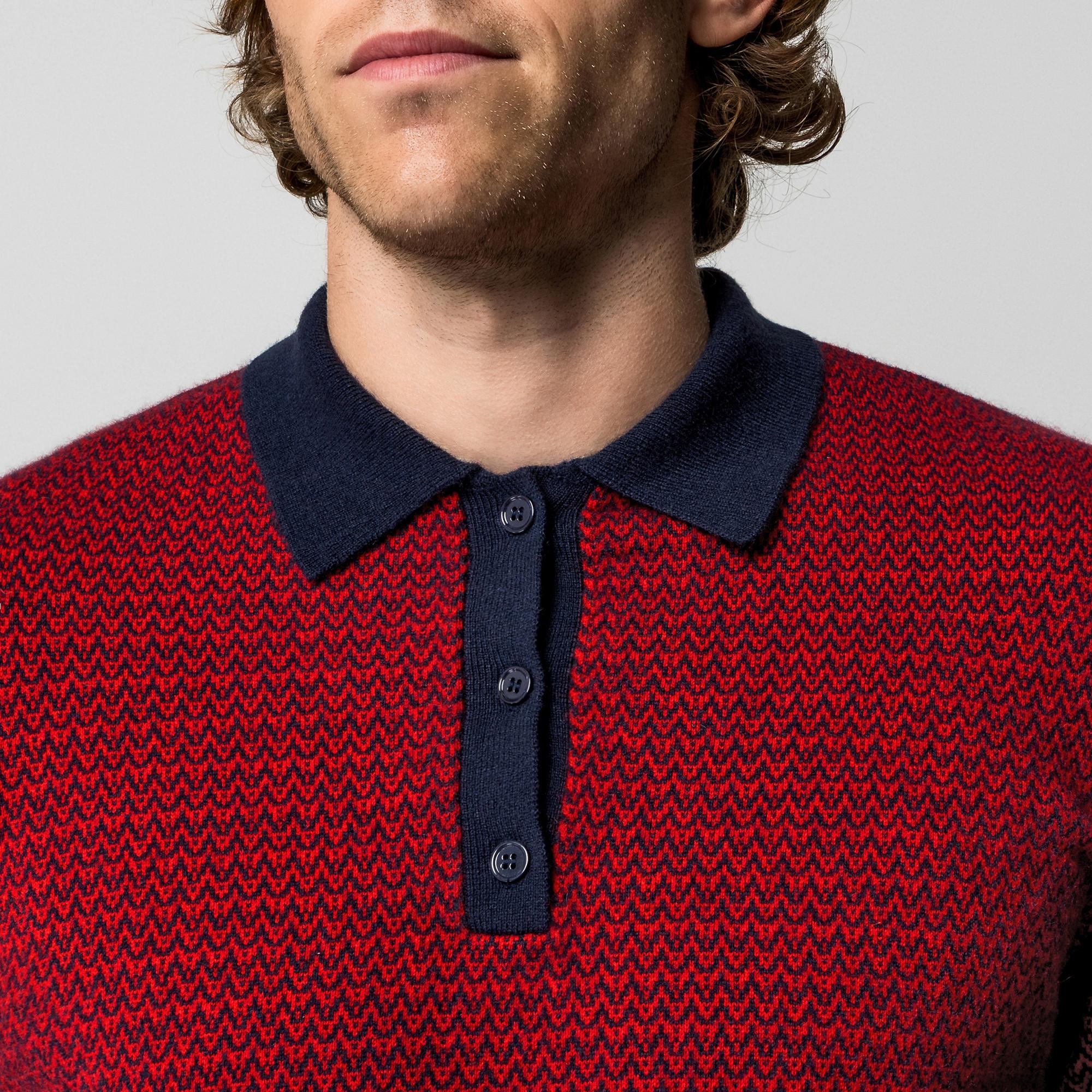 Manor Man Cashmere Collo Polo Pullover  