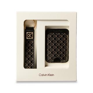 Calvin Klein Coated Emblem Kreditkartenetui mit Schlüsselanhänger  