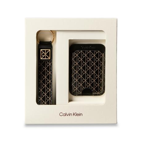 Calvin Klein Coated Emblem Kreditkartenetui mit Schlüsselanhänger  