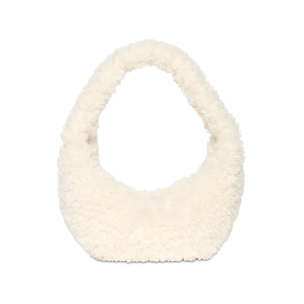 Umhängetasche CALVIN KLEIN "SHERPA CK ZIP PULLER LARGE BAG", Damen, Gr. B/H/T: 52cm x 25cm x 17cm, natural, Polyester, Taschen Umhängetasche, Henkeltasche, Schultertasche, Handtasche Damen 2