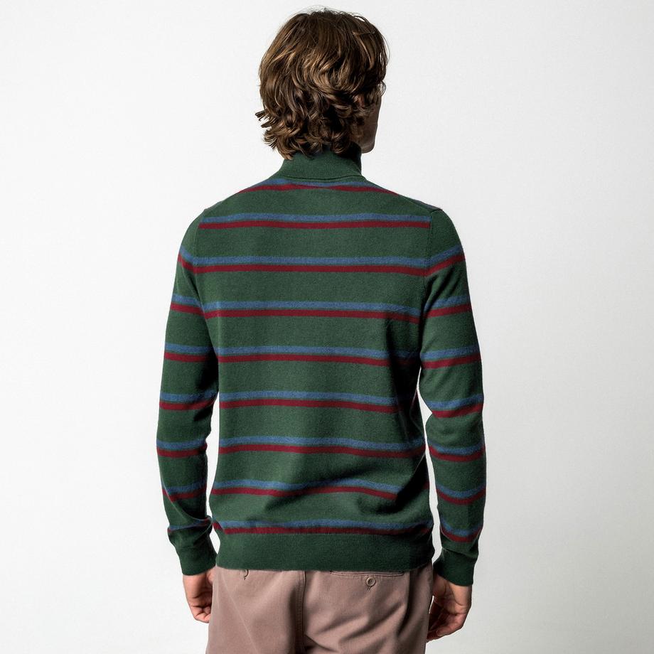 Manor Man Pullover Cashmere Rigato Dolcevita  