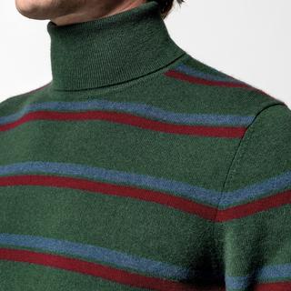 Manor Man Pullover Cashmere Rigato Dolcevita  