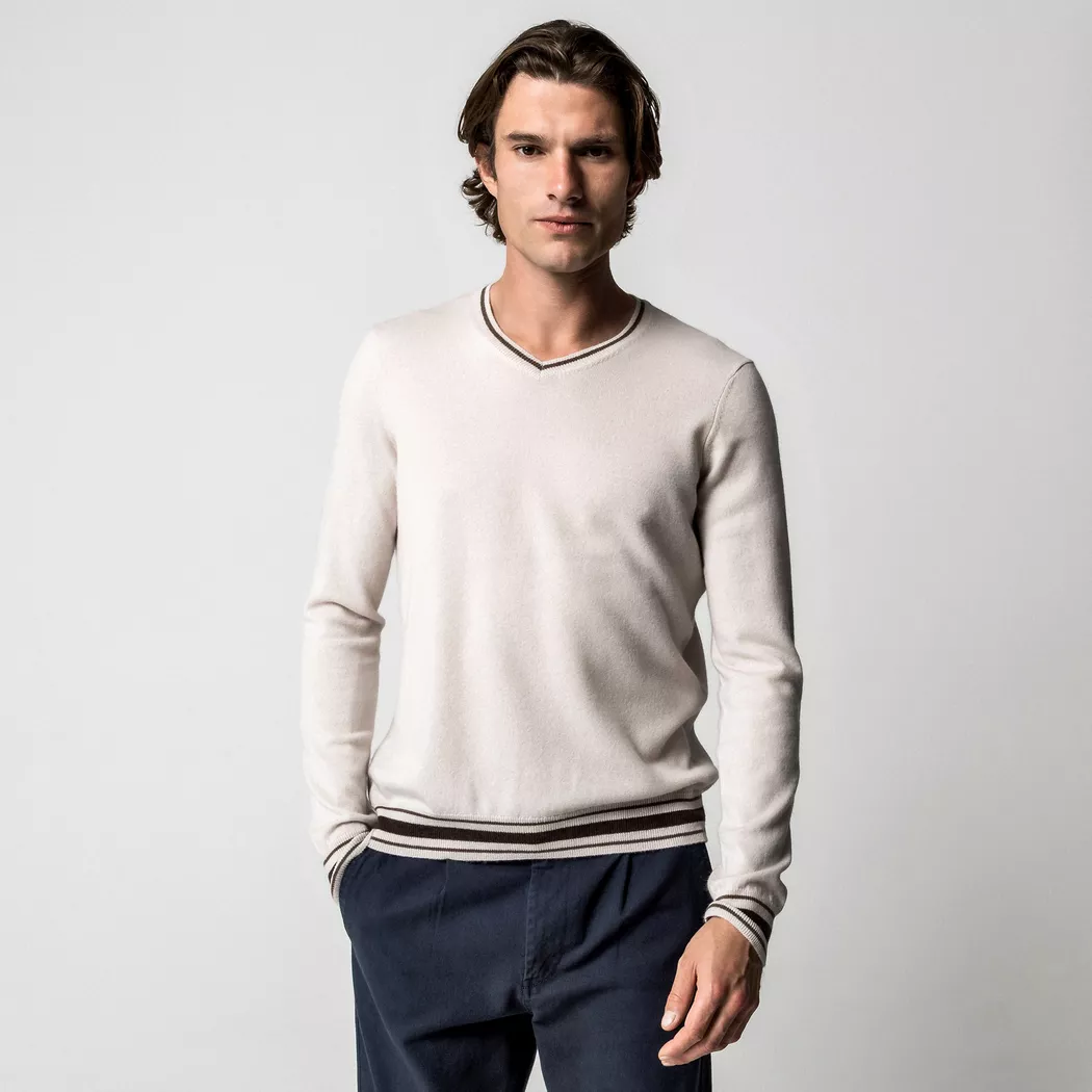 Manor Man - Pullover Cashm., für Herren, Mokassin, Größe M