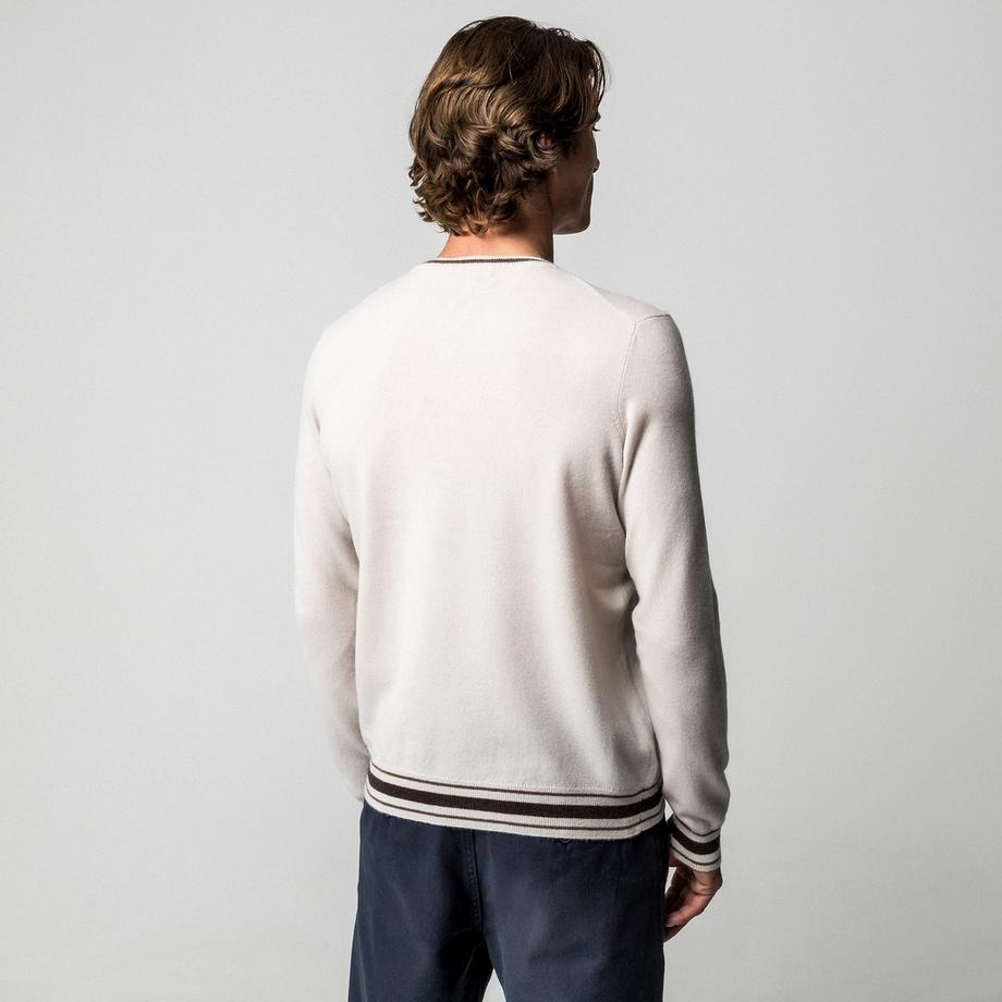 Manor Man Kaschmir V-Ausschnitt Pullover  