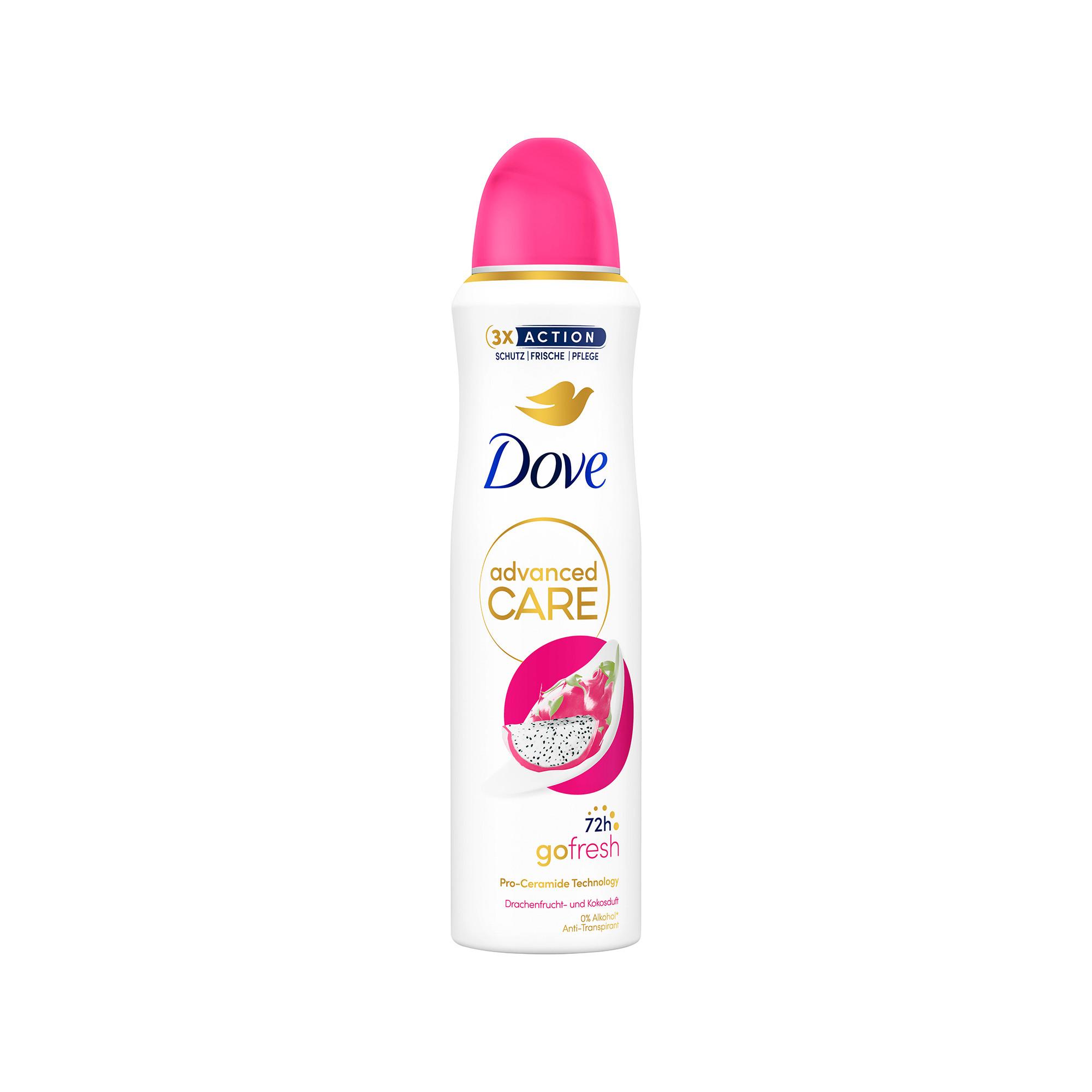 Dove  Advanced Care Deodorante spray antitraspirante con fragranza di frutto del drago e cocco 