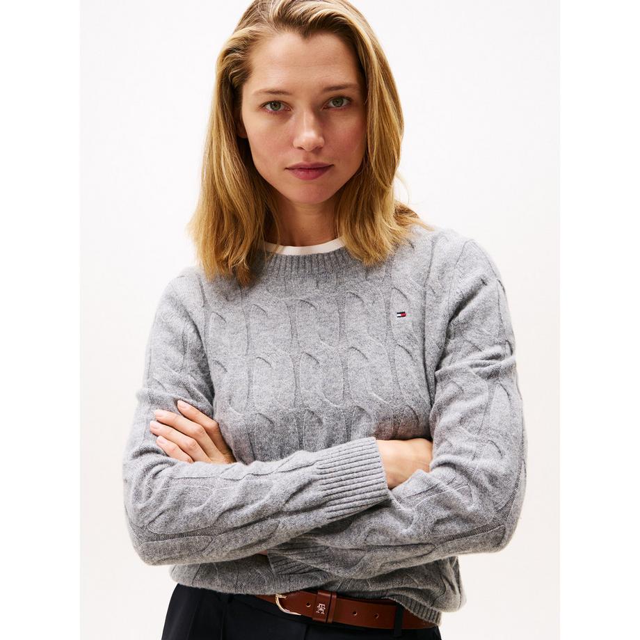 TOMMY HILFIGER Zopfmuster Pullover  