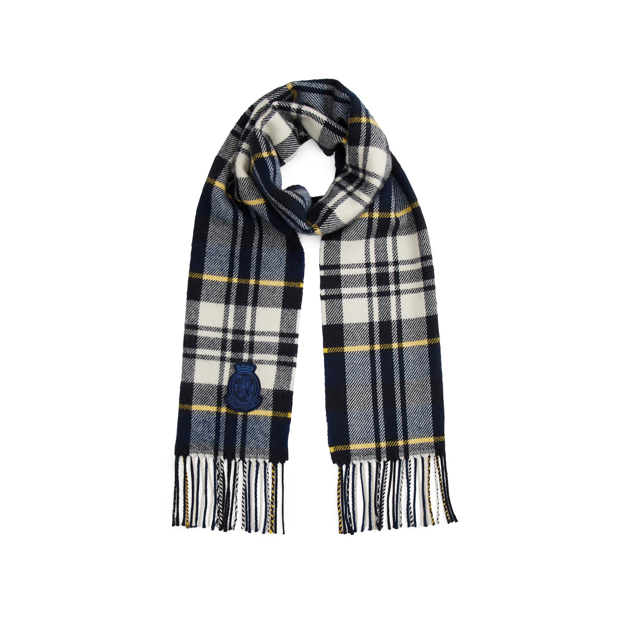 TOMMY HILFIGER Crest Check Karierter Schal mit Fransen | online kaufen ...