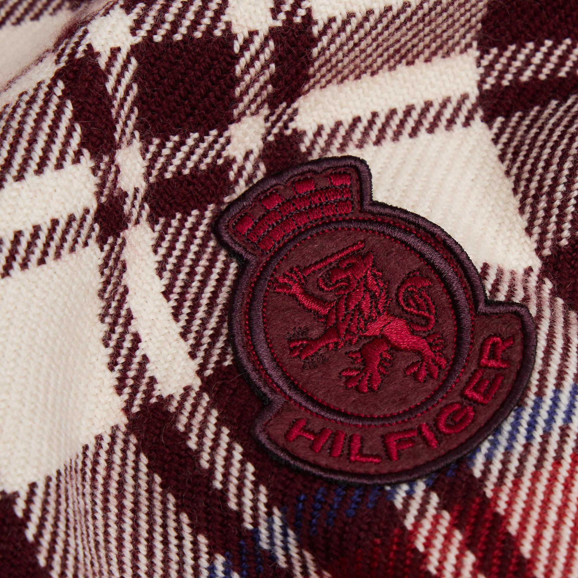 TOMMY HILFIGER Schal mit Karomuster und Fransen  