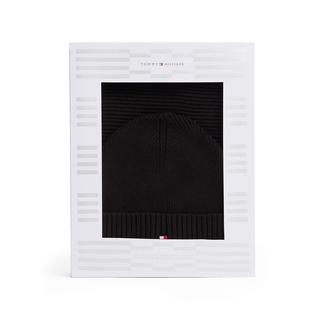 TOMMY HILFIGER Geripptes Mützen und Schal Set  