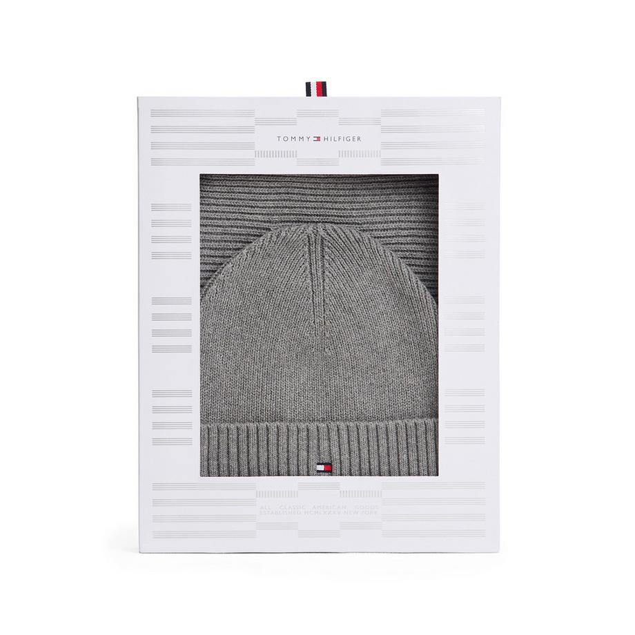 TOMMY HILFIGER Set Berretto e Sciarpa a Costine  