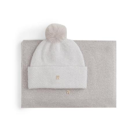 TOMMY HILFIGER TH Pom Pom GP Coffret Cadeau Écharpe Bonnet  