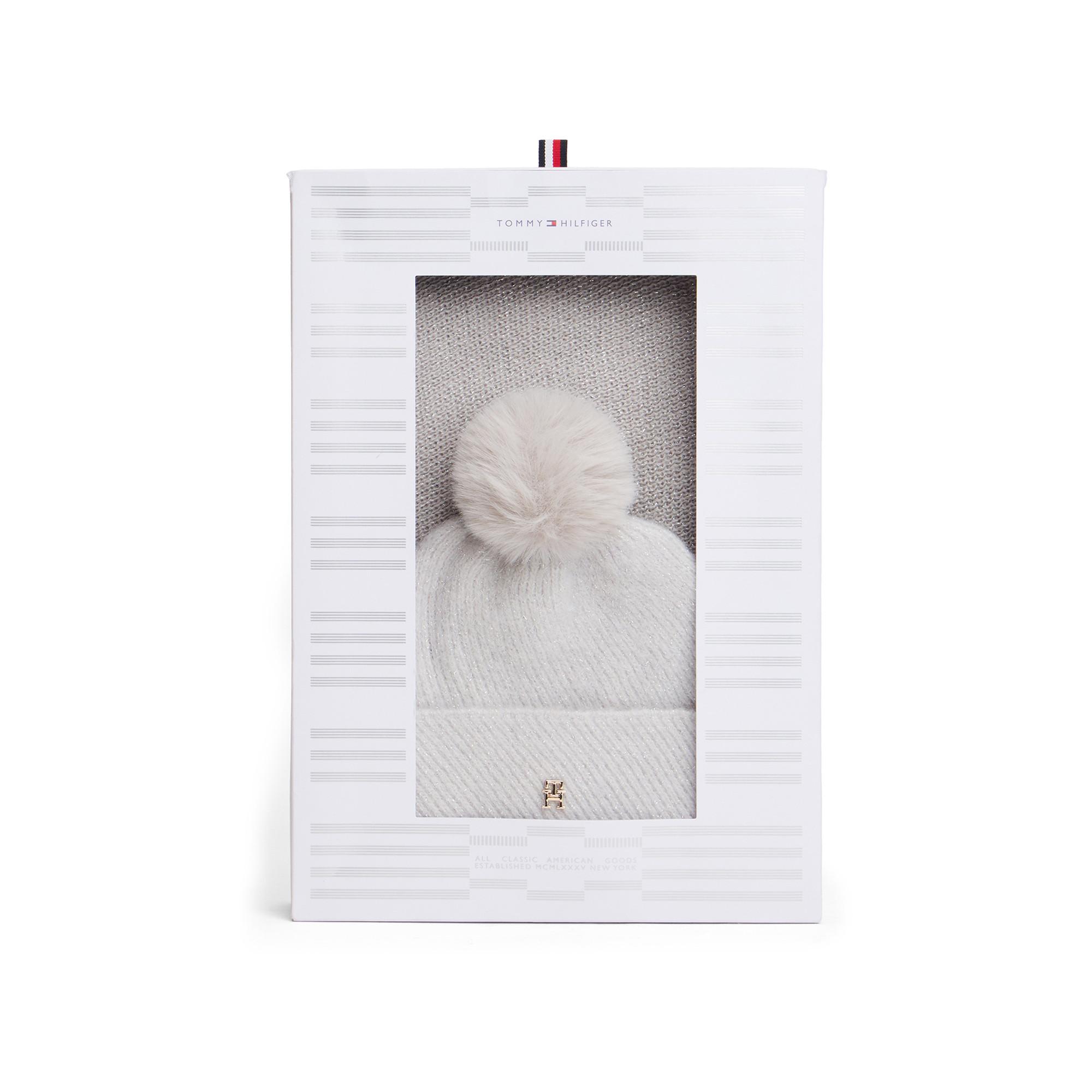TOMMY HILFIGER TH Pom Pom GP Coffret Cadeau Écharpe Bonnet  