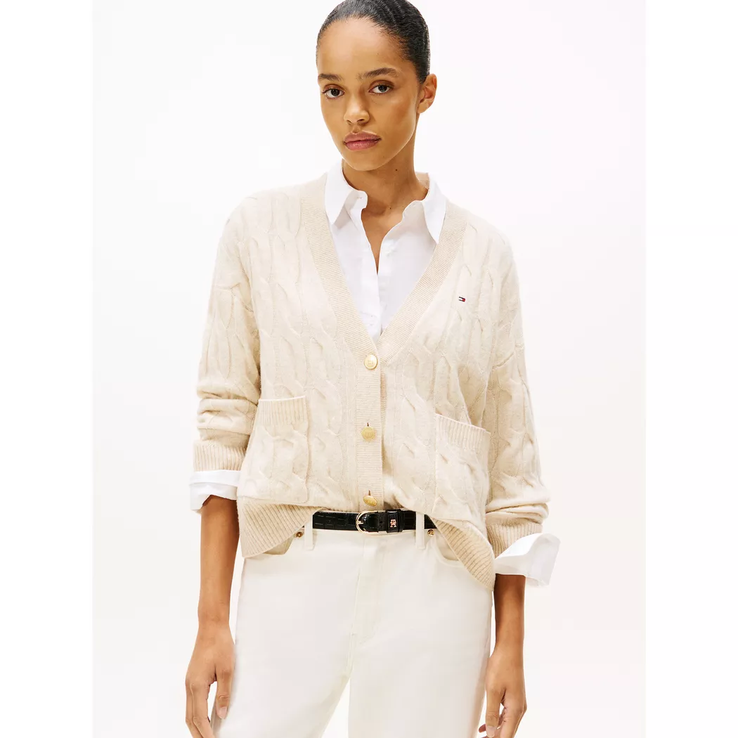 Tommy Hilfiger - Cardigan, für Damen, Beige, Größe M