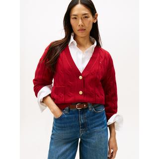 TOMMY HILFIGER Soft Wool Cardigan a Treccia  