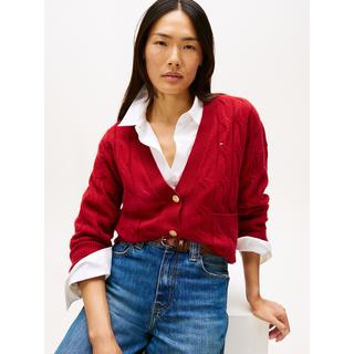 TOMMY HILFIGER Soft Wool Cardigan a Treccia  