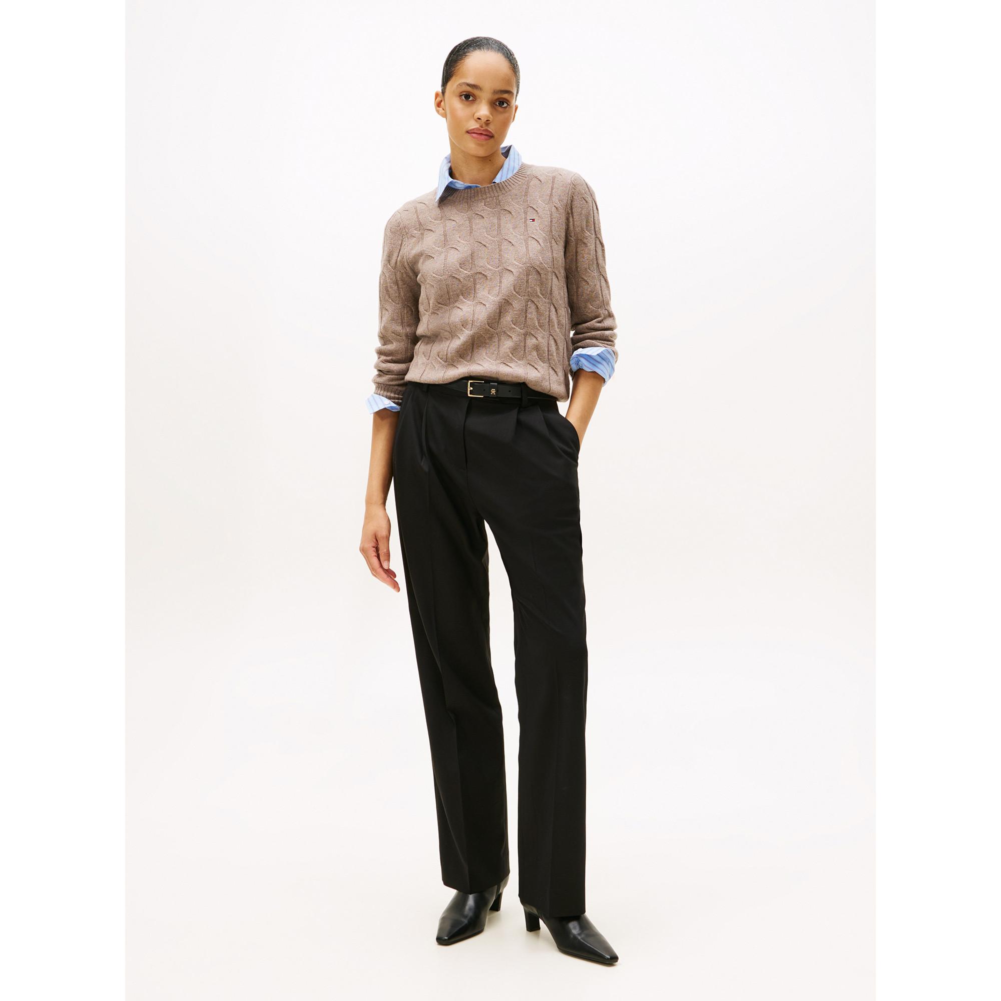 TOMMY HILFIGER Zopfmuster Regular Fit Pullover  