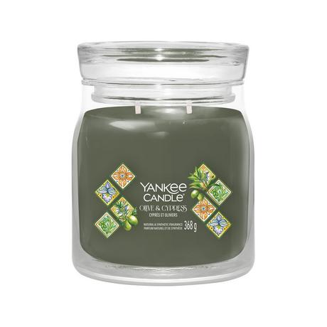 Yankee Candle Signature Duftkerze im Glas Olive & Cypress 