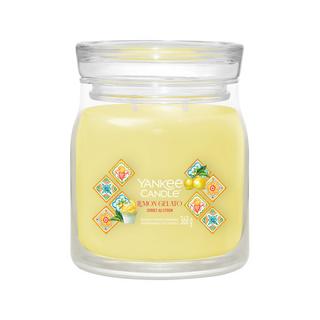 Yankee Candle Signature Bougie parfumée en verre Lemon Gelato 