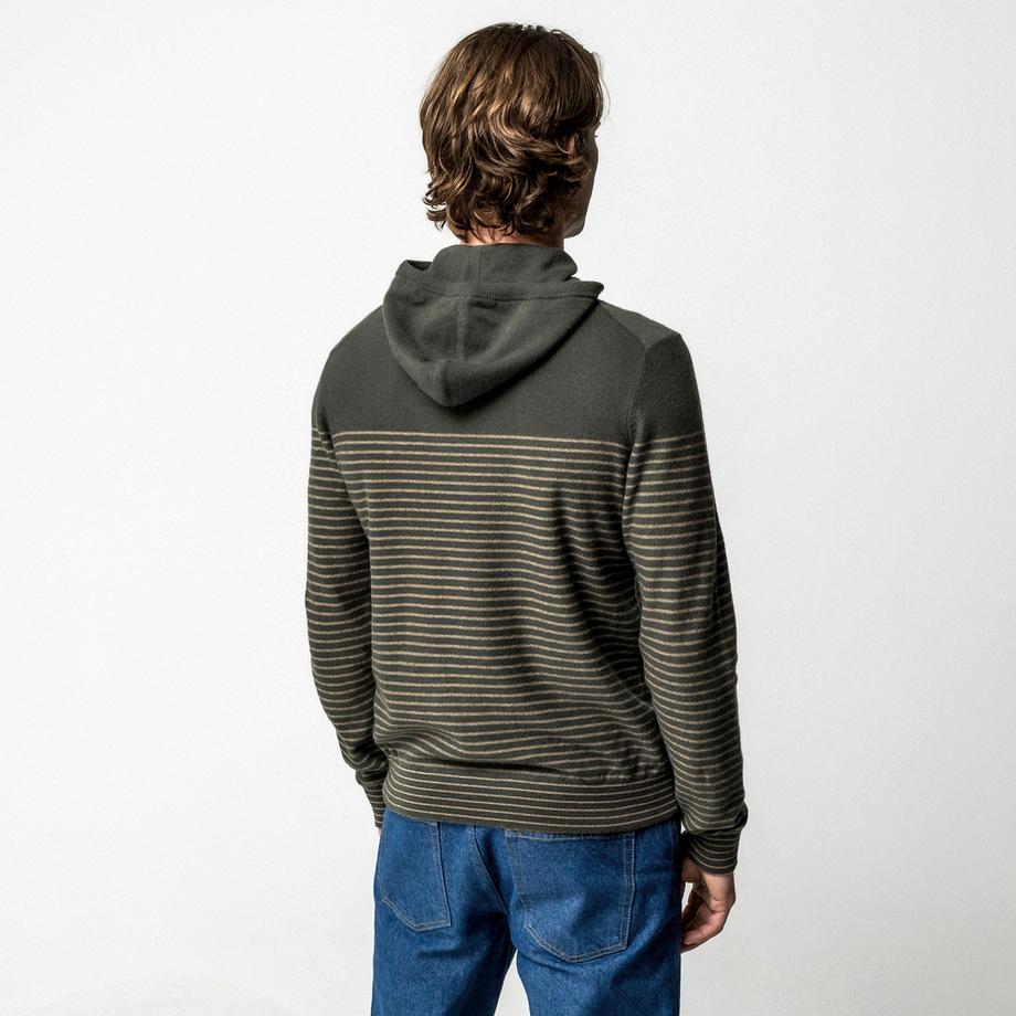 Manor Man Hoodie Rayé Cachemire  