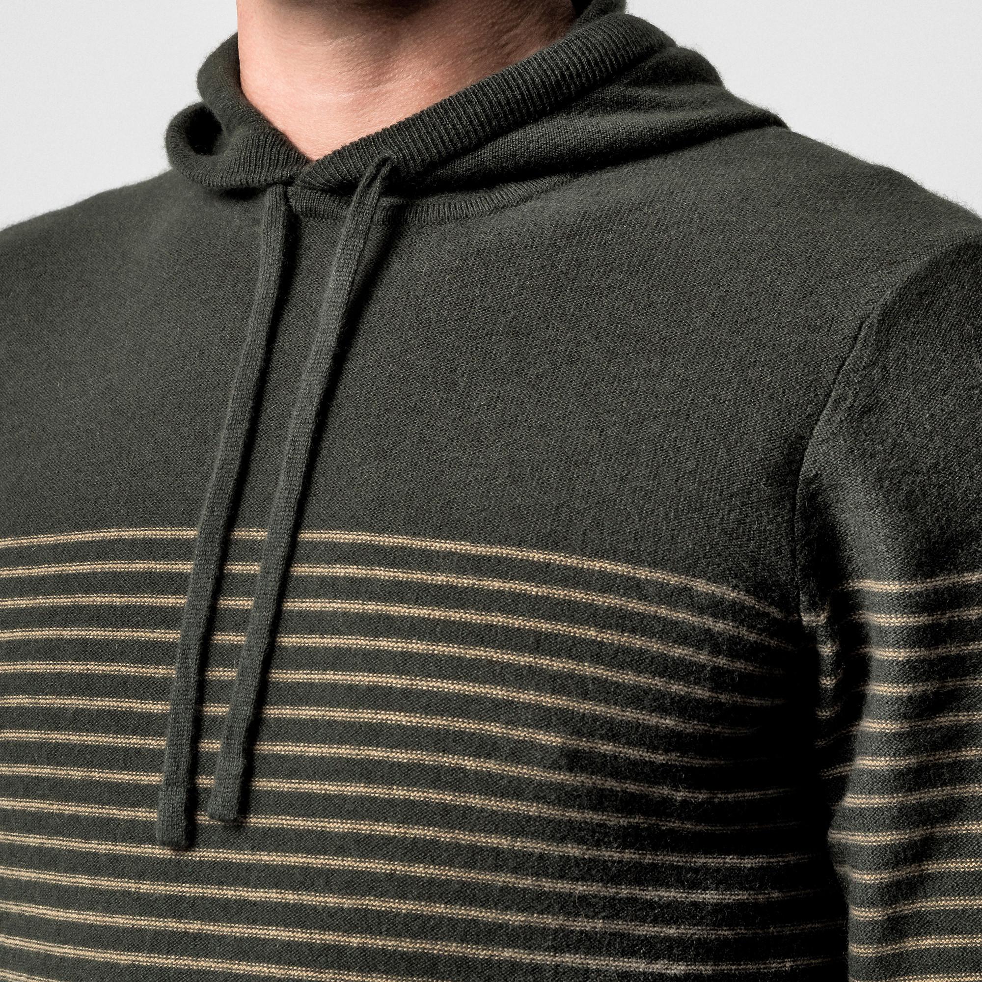 Manor Man Hoodie Rayé Cachemire  