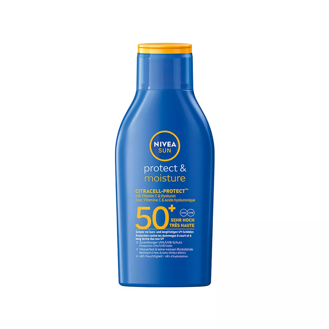 NIVEA SUN - Protect & Moisture Reisegrösse Sonnenmilch LSF 50+, 100 ml
