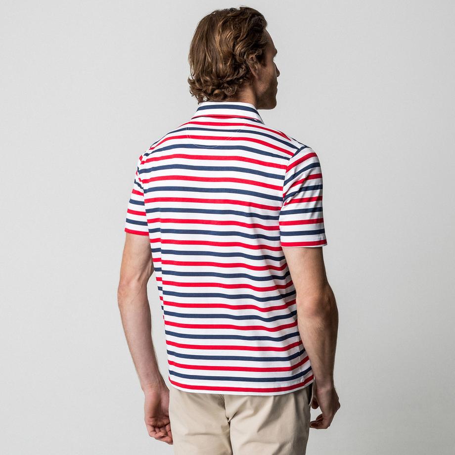 Manor Man Gestreiftes Polo Shirt  