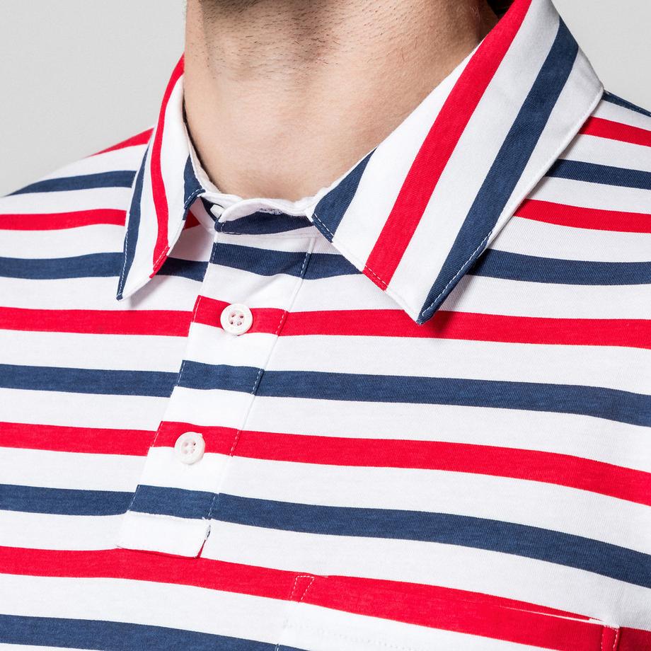 Manor Man Gestreiftes Polo Shirt  