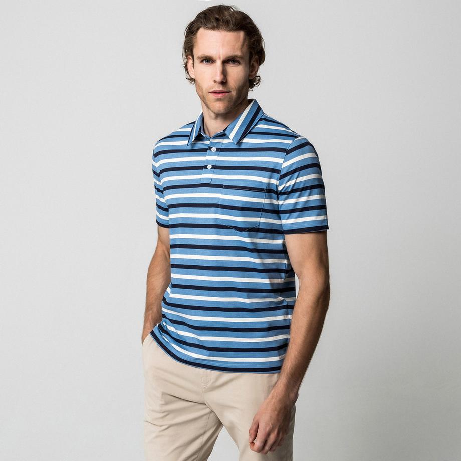 Manor Man Polo Rayé  