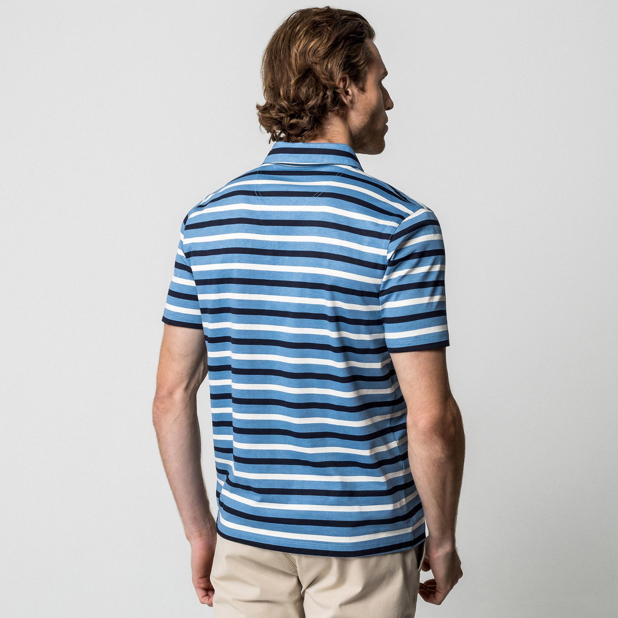 Manor Man Gestreiftes Polo Shirt  