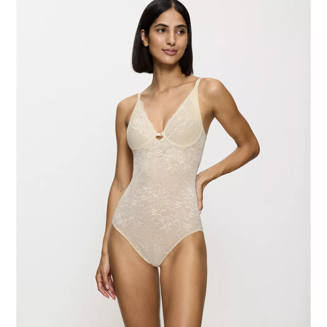Triumph - Body, ärmellos, für Damen, Creme, Größe 80G