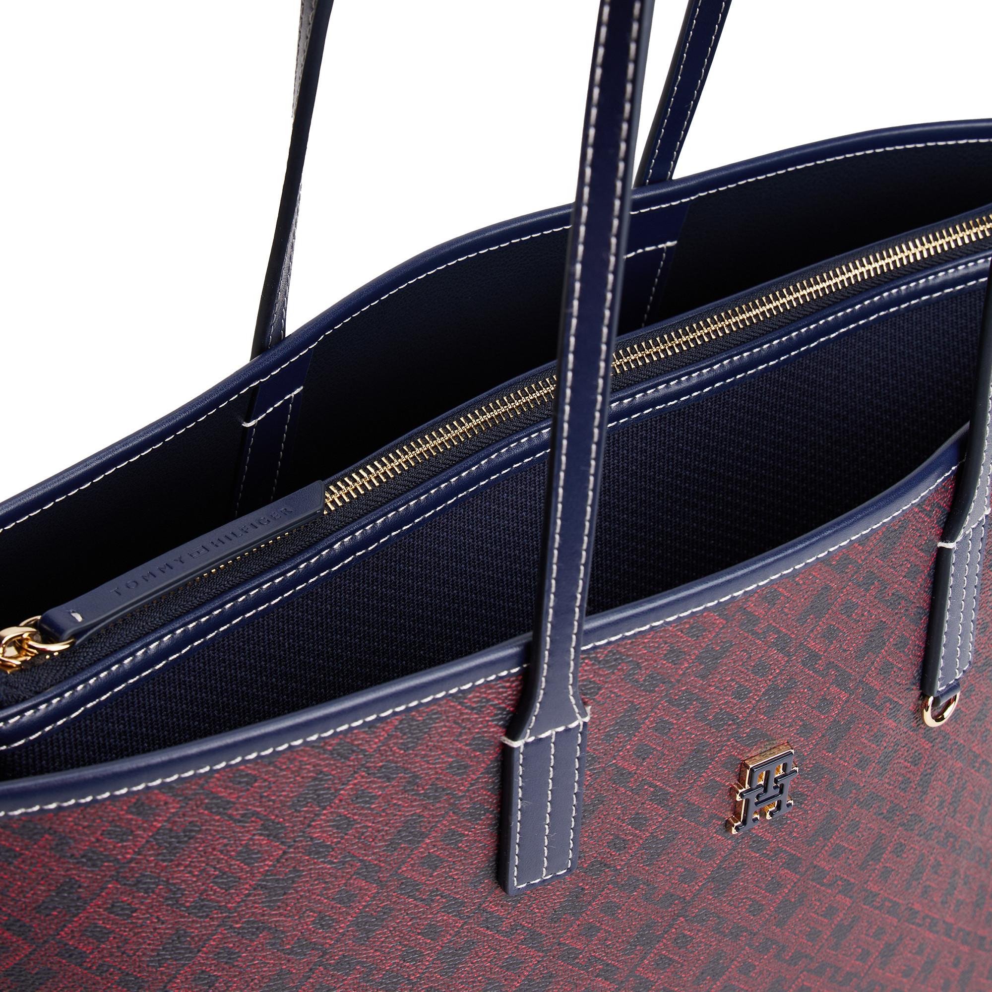 TOMMY HILFIGER TH Monoplay Leather Tote Bag  