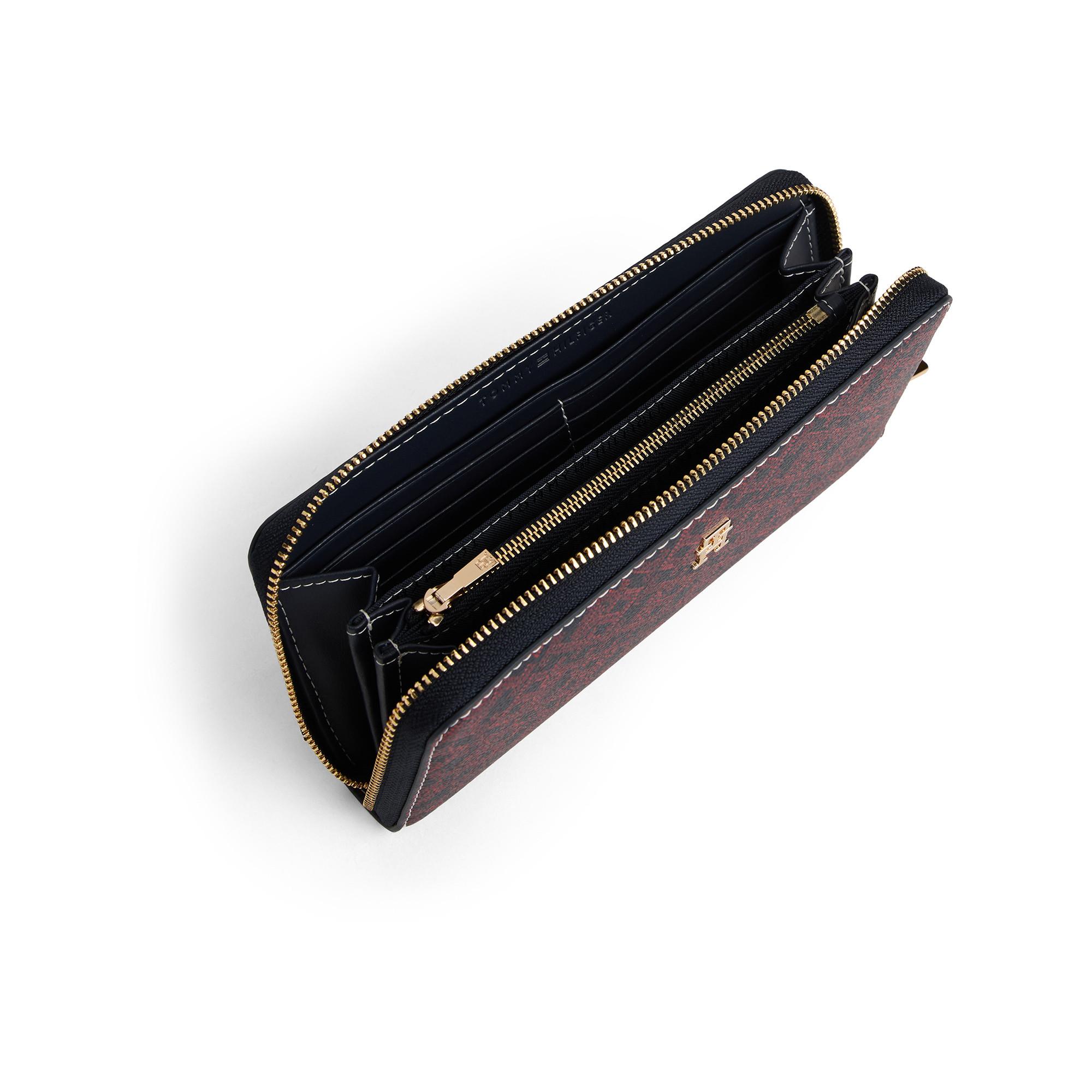 TOMMY HILFIGER TH ICON Monogramm Reissverschluss Portemonnaie  