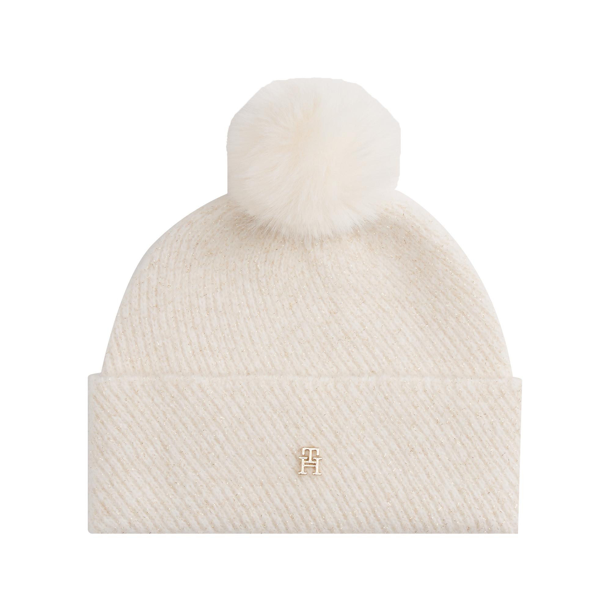 TOMMY HILFIGER TH Pom Pom GP Set Regalo Sciarpa Berretto  