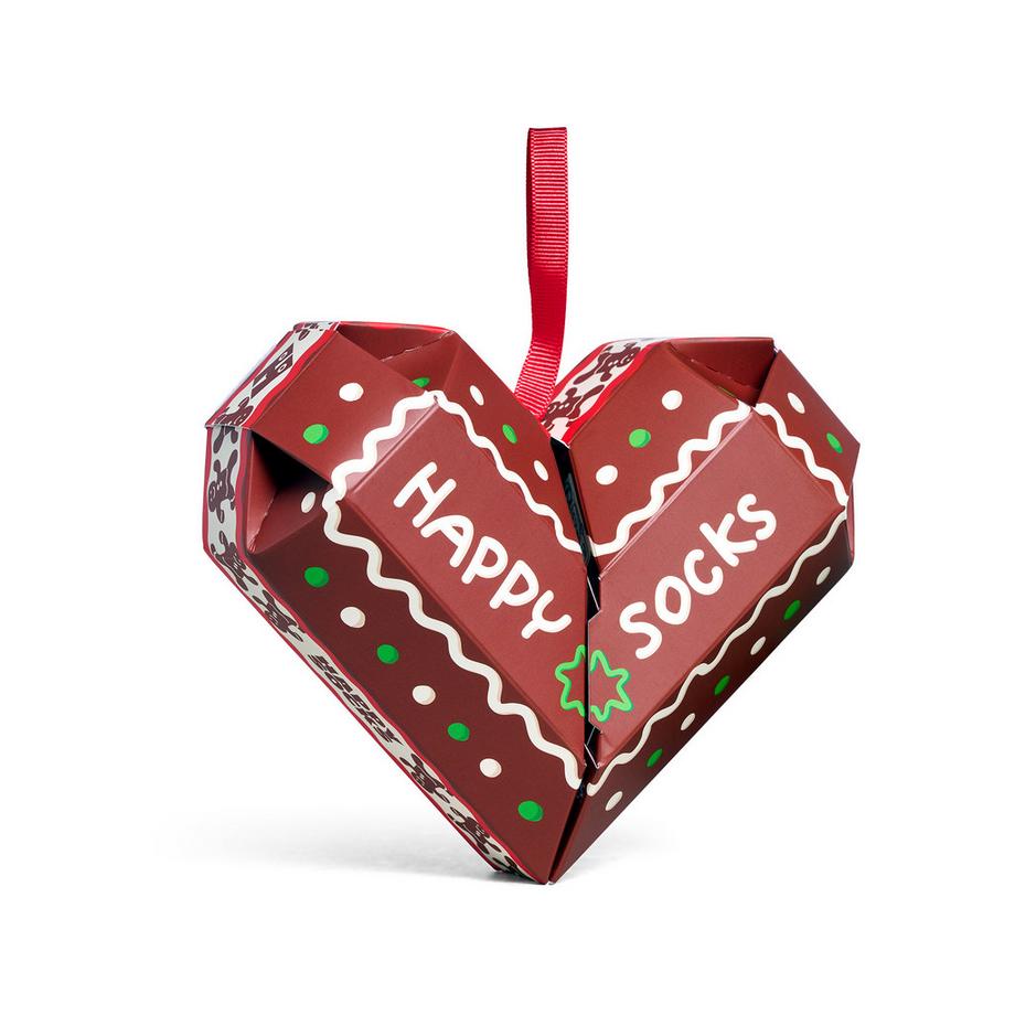 Happy Socks Chaussettes Coffret Cadeau Cœur Pain d'Épices  