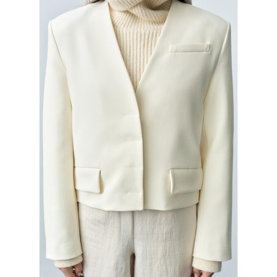 MANGO Jeanne Cropped Blazer  