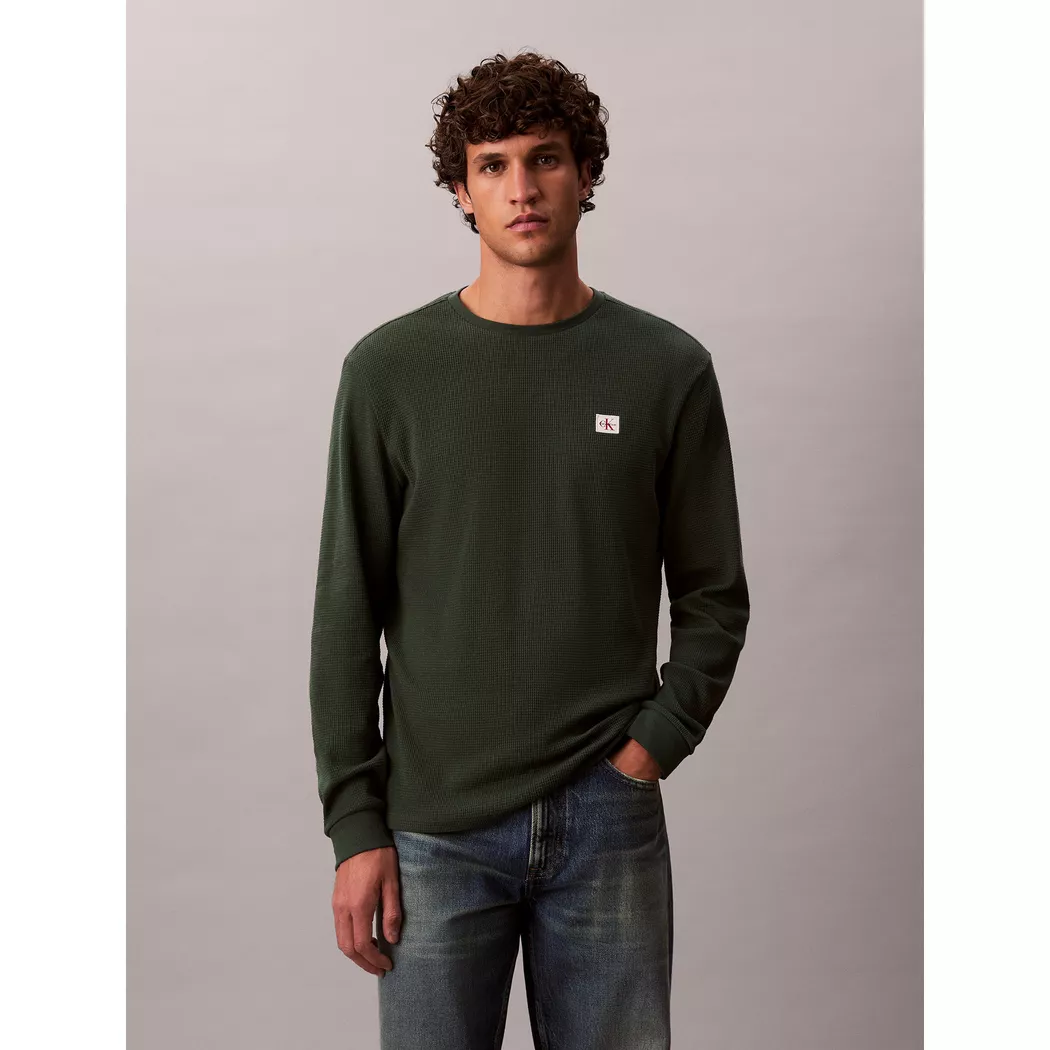Calvin Klein Jeans - T-Shirt, langarm, für Herren, Grün, Größe XXL